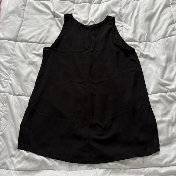 Lush Womens Blouse Sleeveless Black High Neck Layered Lightweight - Picture 7 of 8